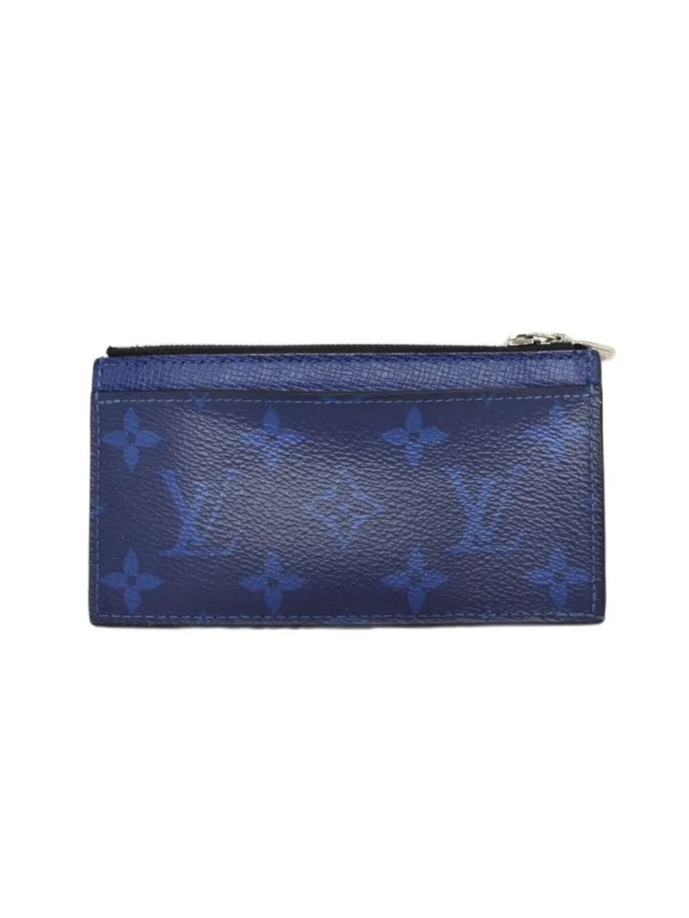 Louis Vuitton Monogram Taigarama Coin Card Holder Blue